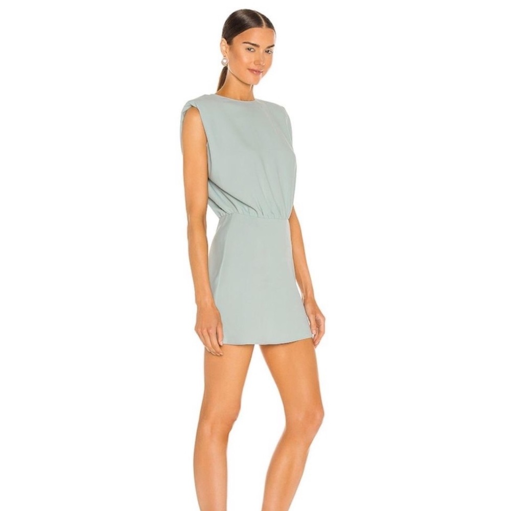 Amanda Uprichard Kent Mini Dress Thyme